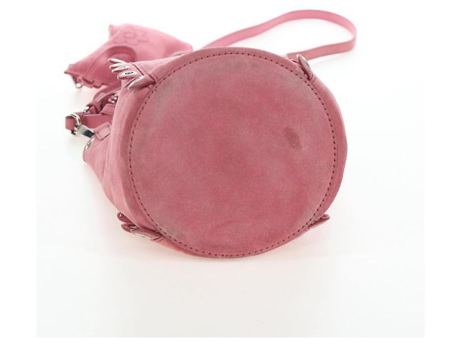 Borsa a tracolla Miu Miu Suede Pink Silver Auth 204837A Argento Rosa - vista 6