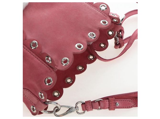 Borsa a tracolla Miu Miu Suede Pink Silver Auth 204837A Argento Rosa - vista 7