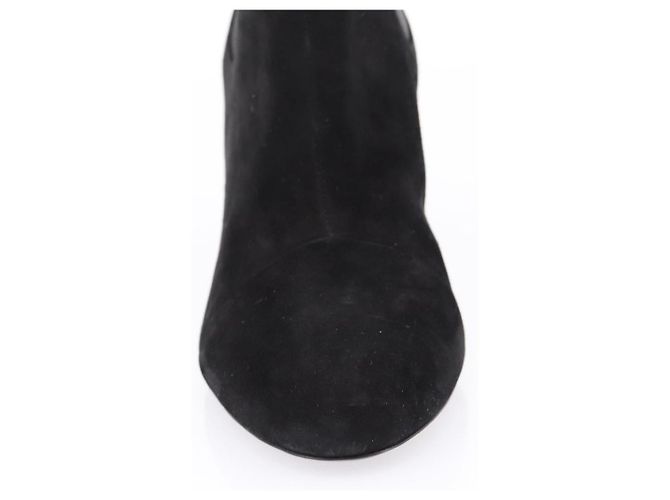 LOUIS VUITTON Botines de Gamuza 37 Negro LV Auth 204943M - vista 17