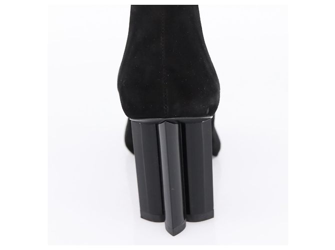 LOUIS VUITTON Botines de Gamuza 37 Negro LV Auth 204943M - vista 18