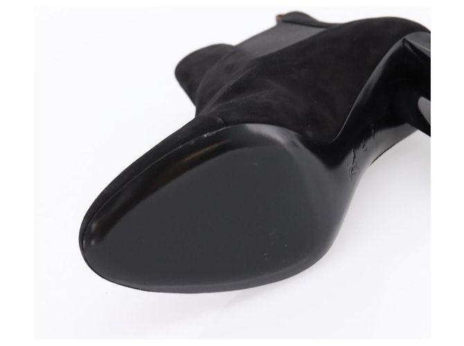 LOUIS VUITTON Botines de Gamuza 37 Negro LV Auth 204943M - vista 19