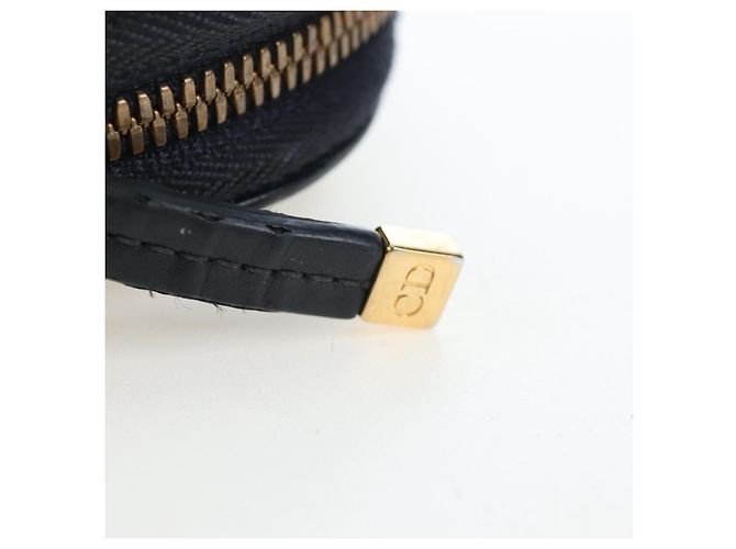 Borsetta a tracolla per telefono Christian Dior Oblique Jacquard Navy Gold Auth ar14186V Blu navy - vista 18