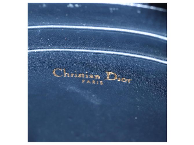 Borsetta a tracolla per telefono Christian Dior Oblique Jacquard Navy Gold Auth ar14186V Blu navy - vista 21