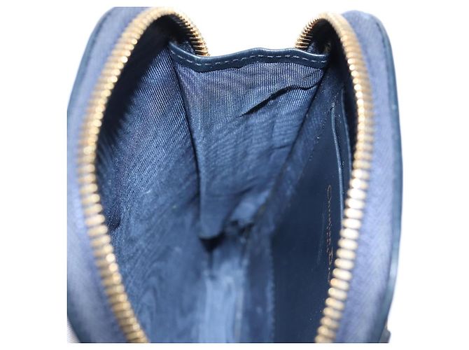 Borsetta a tracolla per telefono Christian Dior Oblique Jacquard Navy Gold Auth ar14186V Blu navy - vista 23