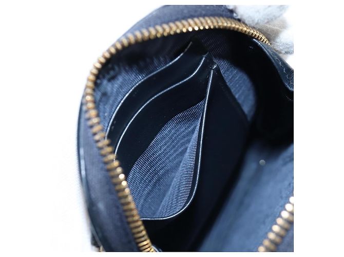 Borsetta a tracolla per telefono Christian Dior Oblique Jacquard Navy Gold Auth ar14186V Blu navy - vista 25