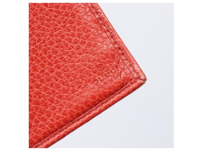 Portafoglio GUCCI in pelle rosso e oro 354498 Auth bs37289 D'oro - vista 10