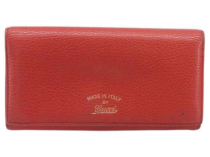 Portafoglio GUCCI in pelle rosso e oro 354498 Auth bs37289 D'oro - vista 13