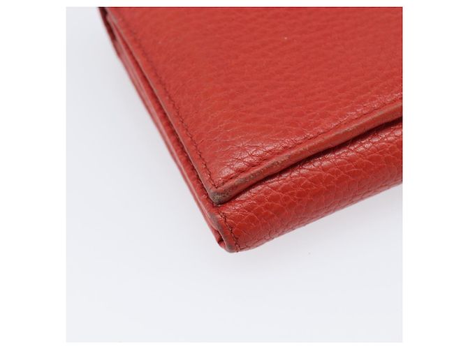 Portafoglio GUCCI in pelle rosso e oro 354498 Auth bs37289 D'oro - vista 15