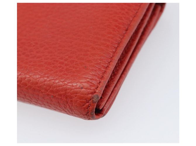 Portafoglio GUCCI in pelle rosso e oro 354498 Auth bs37289 D'oro - vista 16