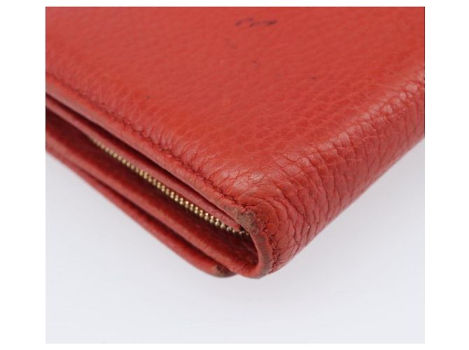 Portafoglio GUCCI in pelle rosso e oro 354498 Auth bs37289 D'oro - vista 17