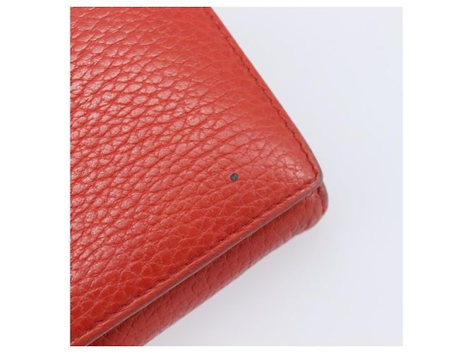 Portafoglio GUCCI in pelle rosso e oro 354498 Auth bs37289 D'oro - vista 18