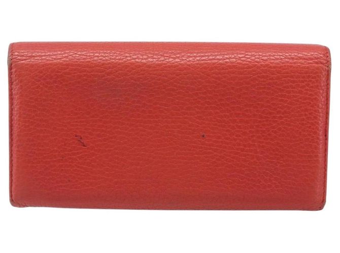Portafoglio GUCCI in pelle rosso e oro 354498 Auth bs37289 D'oro - vista 2
