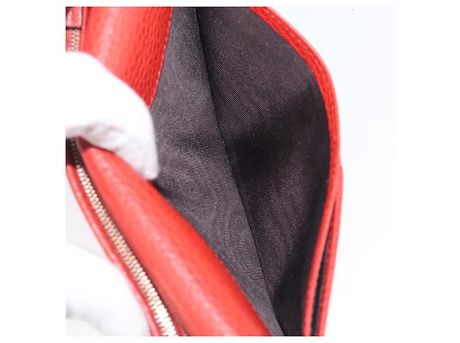 Portafoglio GUCCI in pelle rosso e oro 354498 Auth bs37289 D'oro - vista 21