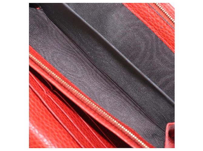 Portafoglio GUCCI in pelle rosso e oro 354498 Auth bs37289 D'oro - vista 27