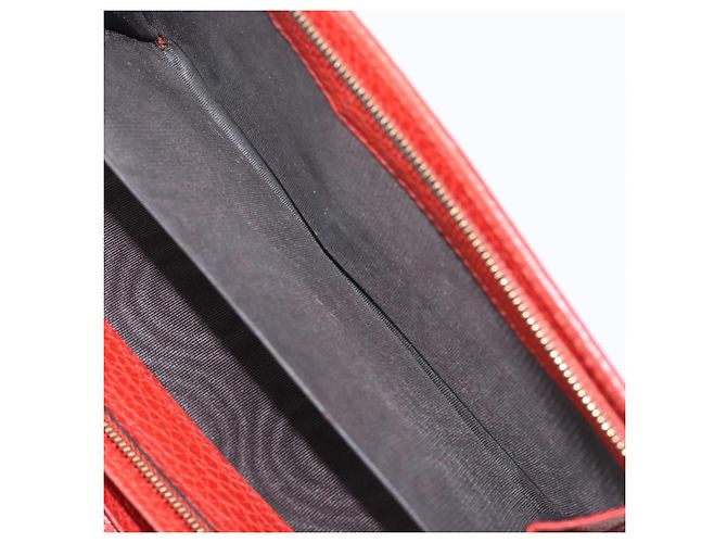 Portafoglio GUCCI in pelle rosso e oro 354498 Auth bs37289 D'oro - vista 28
