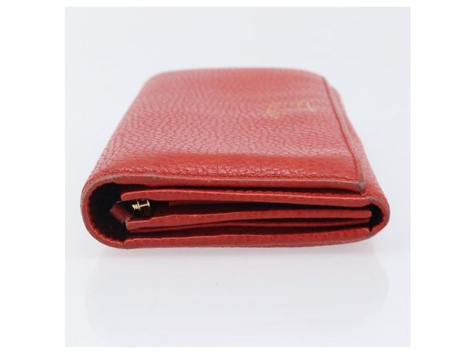 Portafoglio GUCCI in pelle rosso e oro 354498 Auth bs37289 D'oro - vista 5