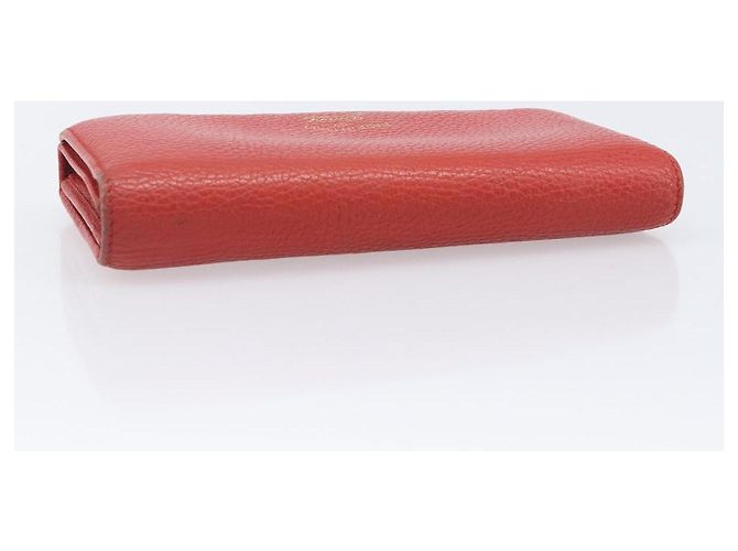 Portafoglio GUCCI in pelle rosso e oro 354498 Auth bs37289 D'oro - vista 7