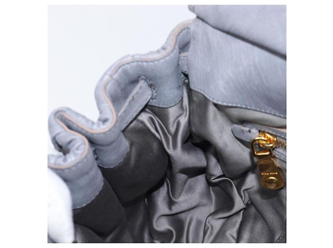 Borsa a mano Miu Miu in pelle 2way grigia tono oro Auth 167602V Marrone - vista 28
