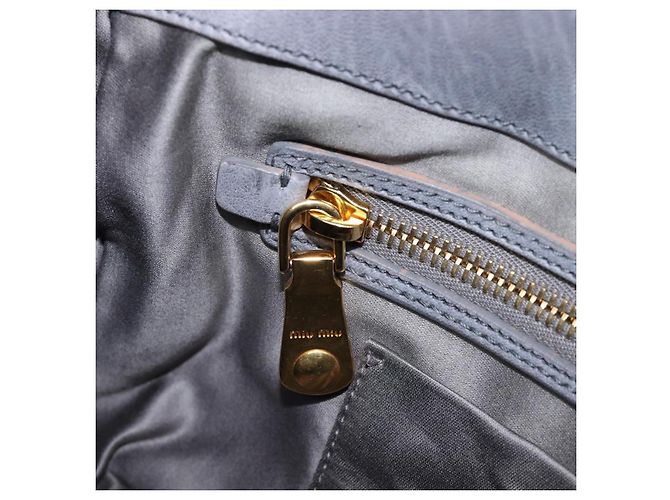 Borsa a mano Miu Miu in pelle 2way grigia tono oro Auth 167602V Marrone - vista 29