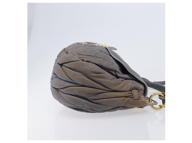 Borsa a mano Miu Miu in pelle 2way grigia tono oro Auth 167602V Marrone - vista 3