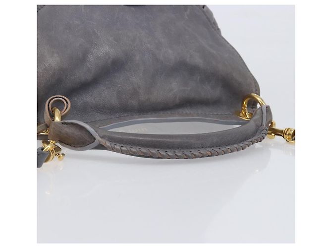 Borsa a mano Miu Miu in pelle 2way grigia tono oro Auth 167602V Marrone - vista 6