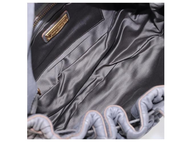 Borsa a mano Miu Miu in pelle 2way grigia tono oro Auth 167602V Marrone - vista 9