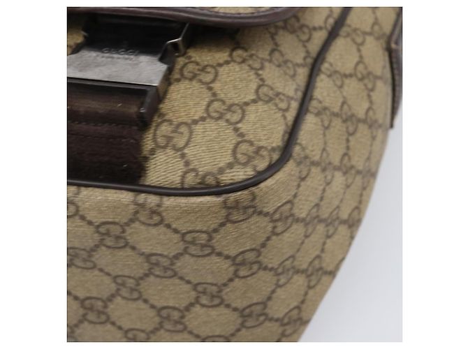 Borsa a tracolla GUCCI GG Supreme PVC Beige Silver 223661 Auth 200553 Argento - vista 11