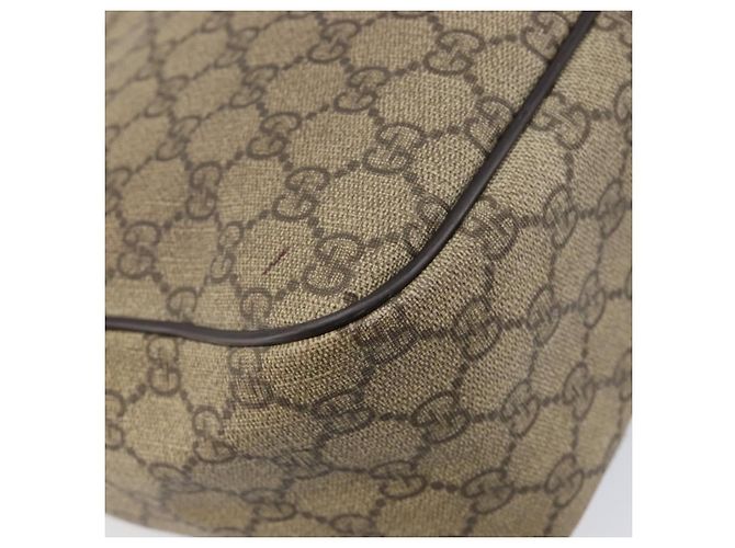 Borsa a tracolla GUCCI GG Supreme PVC Beige Silver 223661 Auth 200553 Argento - vista 14
