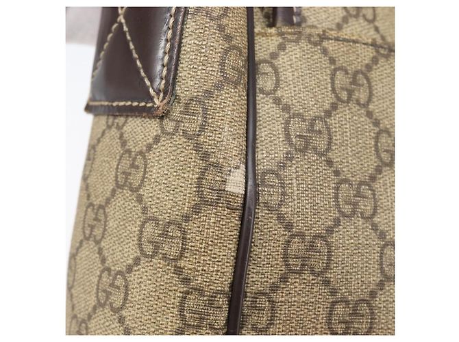 Borsa a tracolla GUCCI GG Supreme PVC Beige Silver 223661 Auth 200553 Argento - vista 17