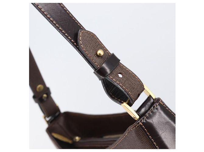 Borsa a tracolla Burberrys in pelle marrone e oro autentica ep16223 D'oro - vista 11