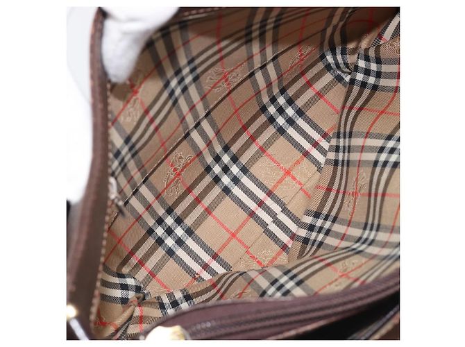 Borsa a tracolla Burberrys in pelle marrone e oro autentica ep16223 D'oro - vista 12