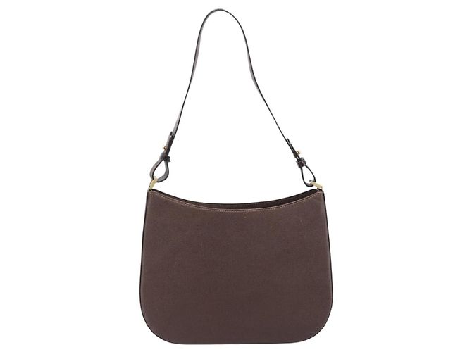 Borsa a tracolla Burberrys in pelle marrone e oro autentica ep16223 D'oro - vista 2