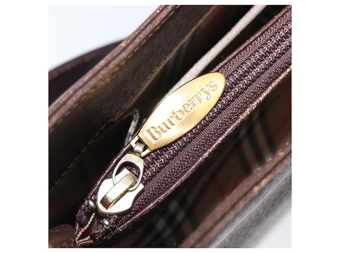 Borsa a tracolla Burberrys in pelle marrone e oro autentica ep16223 D'oro - vista 22