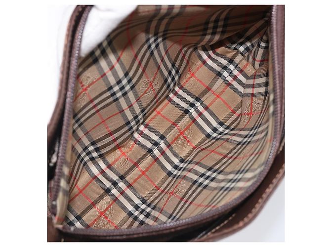 Borsa a tracolla Burberrys in pelle marrone e oro autentica ep16223 D'oro - vista 23