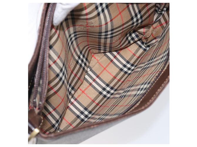 Borsa a tracolla Burberrys in pelle marrone e oro autentica ep16223 D'oro - vista 24