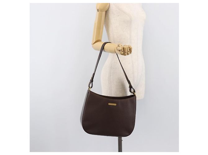 Borsa a tracolla Burberrys in pelle marrone e oro autentica ep16223 D'oro - vista 25