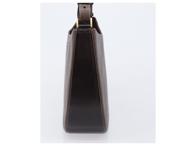 Borsa a tracolla Burberrys in pelle marrone e oro autentica ep16223 D'oro - vista 4