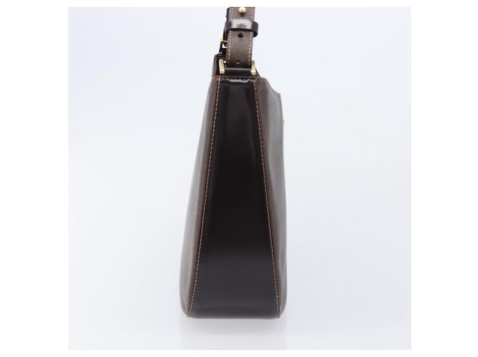 Borsa a tracolla Burberrys in pelle marrone e oro autentica ep16223 D'oro - vista 5