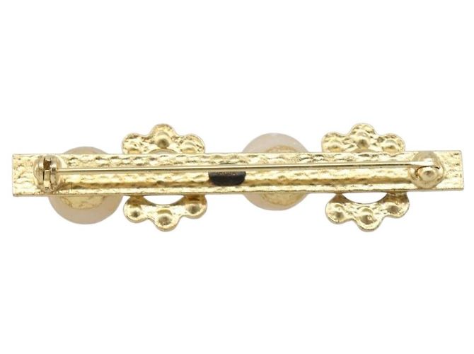 CHANEL Brosche Metall Gold Tone CC Auth bs37449 - Ansicht 3