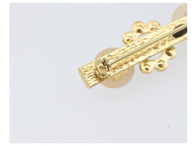 CHANEL Brosche Metall Gold Tone CC Auth bs37449 - Ansicht 6