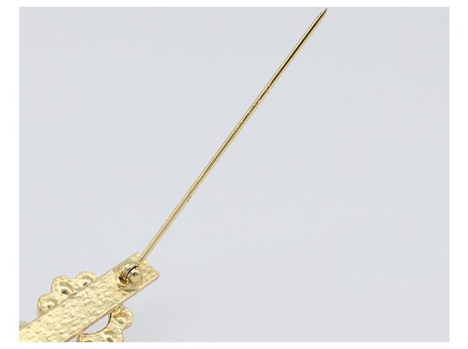 CHANEL Brosche Metall Gold Tone CC Auth bs37449 - Ansicht 9