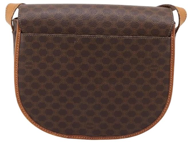 Céline Borsa a tracolla CELINE Macadam Canvas PVC Leather Brown Gold Auth ep16065 Marrone D'oro - vista 2