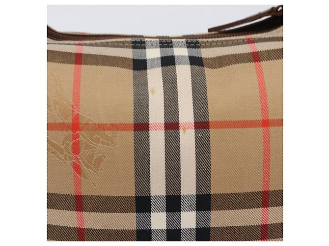 Sac à main Burberrys Nova Check Canvas Beige Gold Auth ep16229 Doré - vue 3
