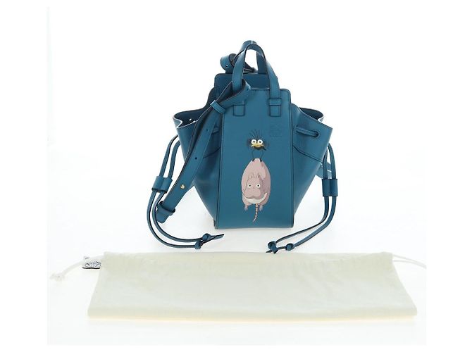 LOEWE Ghibli Spirited Away Boh Mouse Yu-Bird Hammock Drawstring Auth yk20944SM Azul - vista 12
