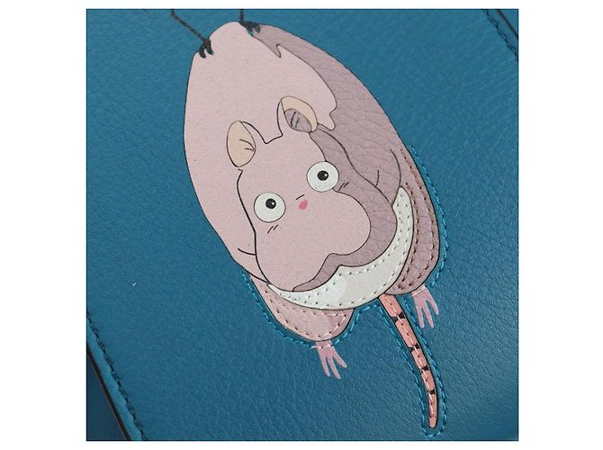 LOEWE Ghibli Spirited Away Boh Mouse Yu-Bird Hammock Drawstring Auth yk20944SM Azul - vista 20