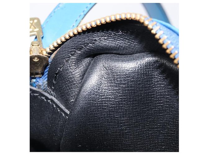 Borsa a tracolla LOUIS VUITTON Epi Jeune Fille MM Toledo Blue M52155 LV Auth ep16006 - vista 12