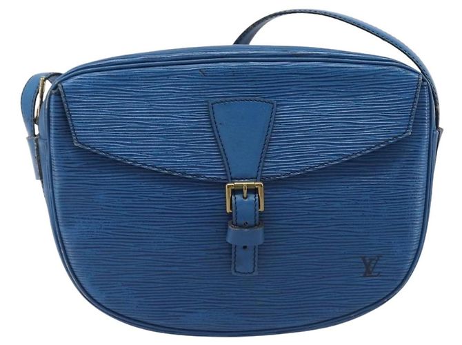 Borsa a tracolla LOUIS VUITTON Epi Jeune Fille MM Toledo Blue M52155 LV Auth ep16006 - vista 13