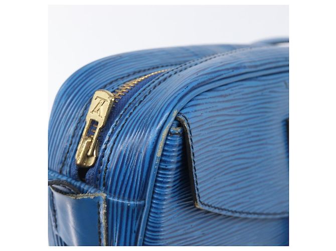 Borsa a tracolla LOUIS VUITTON Epi Jeune Fille MM Toledo Blue M52155 LV Auth ep16006 - vista 21