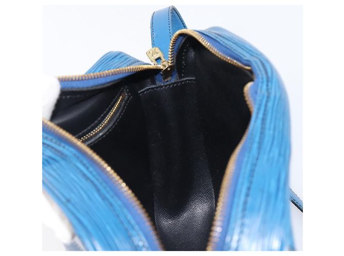 Borsa a tracolla LOUIS VUITTON Epi Jeune Fille MM Toledo Blue M52155 LV Auth ep16006 - vista 23