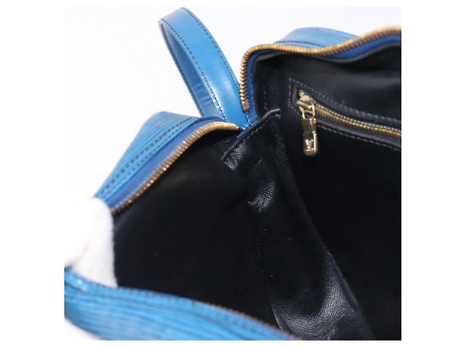 Borsa a tracolla LOUIS VUITTON Epi Jeune Fille MM Toledo Blue M52155 LV Auth ep16006 - vista 24